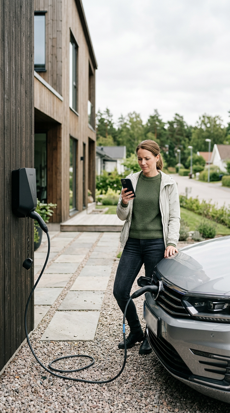 Person som räknar på kostnaden för att äga bil